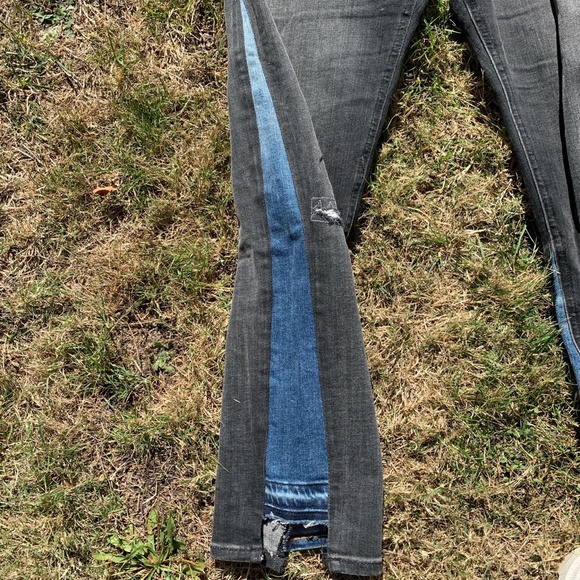 Rag & Bone Reconstructed Ripped Step Hem Jeans Nina high rise ankle cigarette 30 - Picture 4 of 9